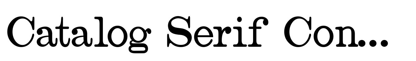 Catalog Serif Condensed JNL